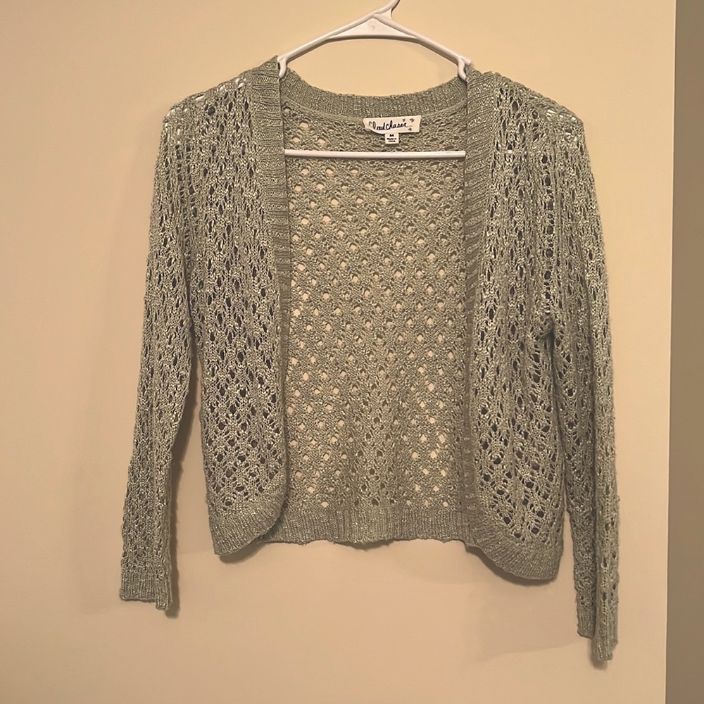 Light green cardigan